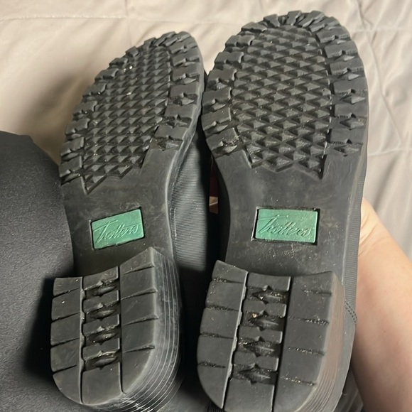 Trotters Side Zip Black Faux Fur Trim Bowen Winter Rain Boot Size 8 - Picture 5 of 10